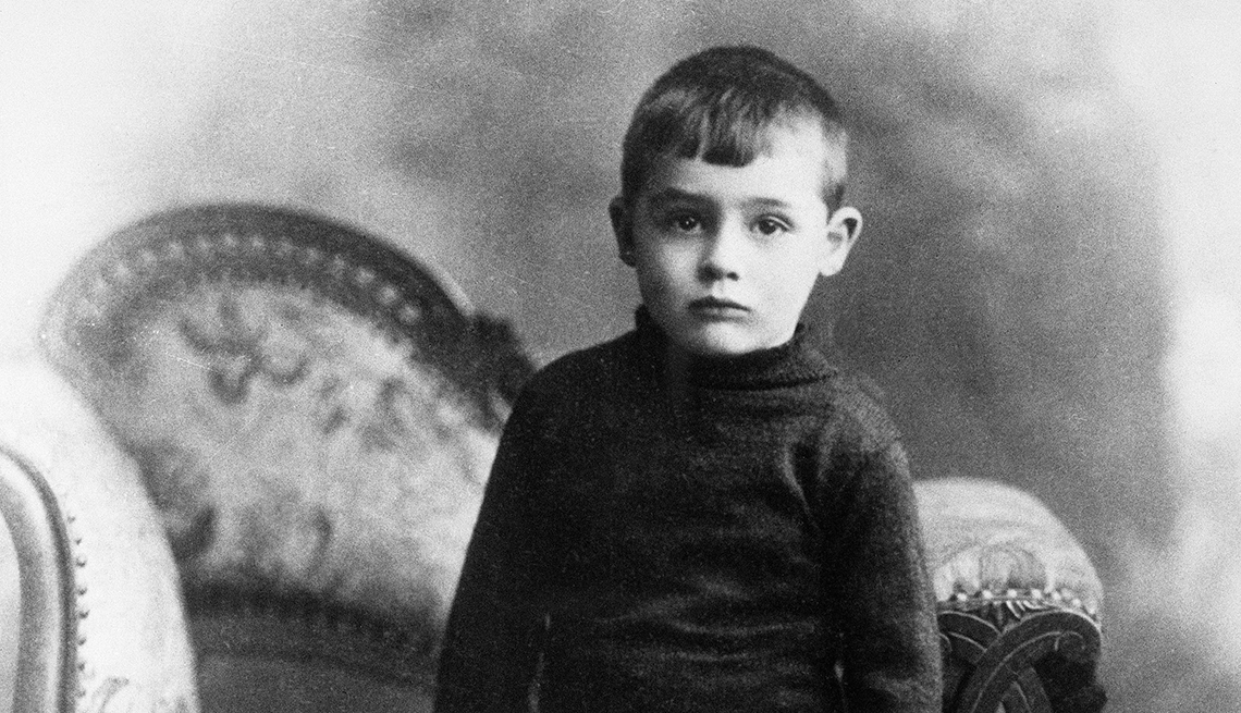 Actor inglés Cary Grant cuando era niño en Bristol, Inglaterra, 1909