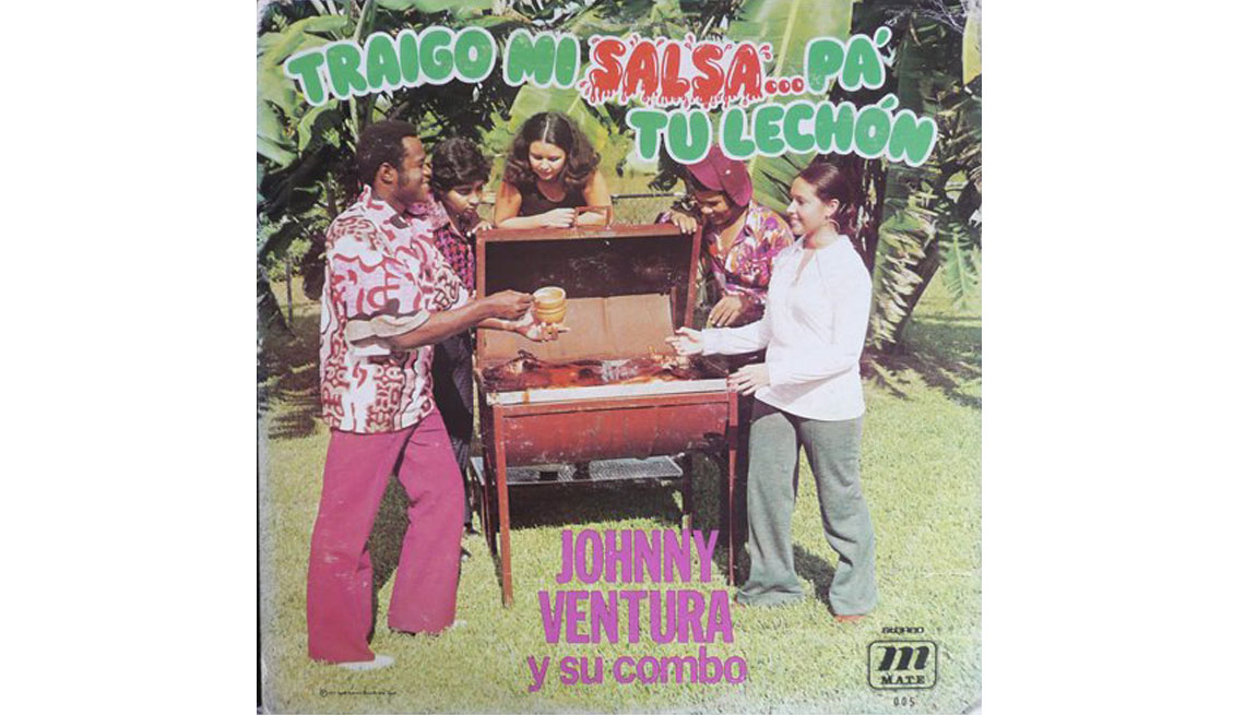 Johnny Ventura y su carrera artística - Portada del disco Traigo mi salsa... pa tu lechón