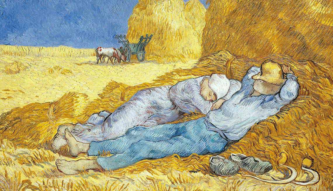 Van Gogh: Siesta - Cuadros de artistas famosos que celebran el amor