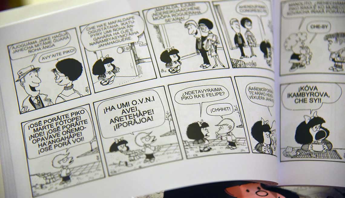 item 4 of Gallery image - Caricatura de Mafalda en guaraní, segundo idioma de Paraguay.