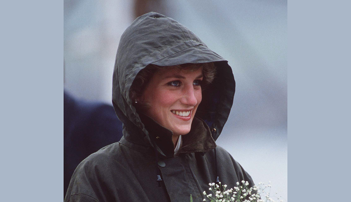 Diana bajo la lluvia,  recordando a la Princesa de Gales