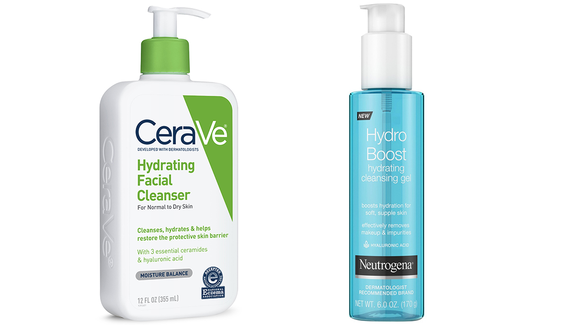 item 1 of Gallery image - CeraVe Hydrating Facial Cleanser for Normal to Dry Skin y Neutrogena Hydro Boost Hydrating Cleansing Gel