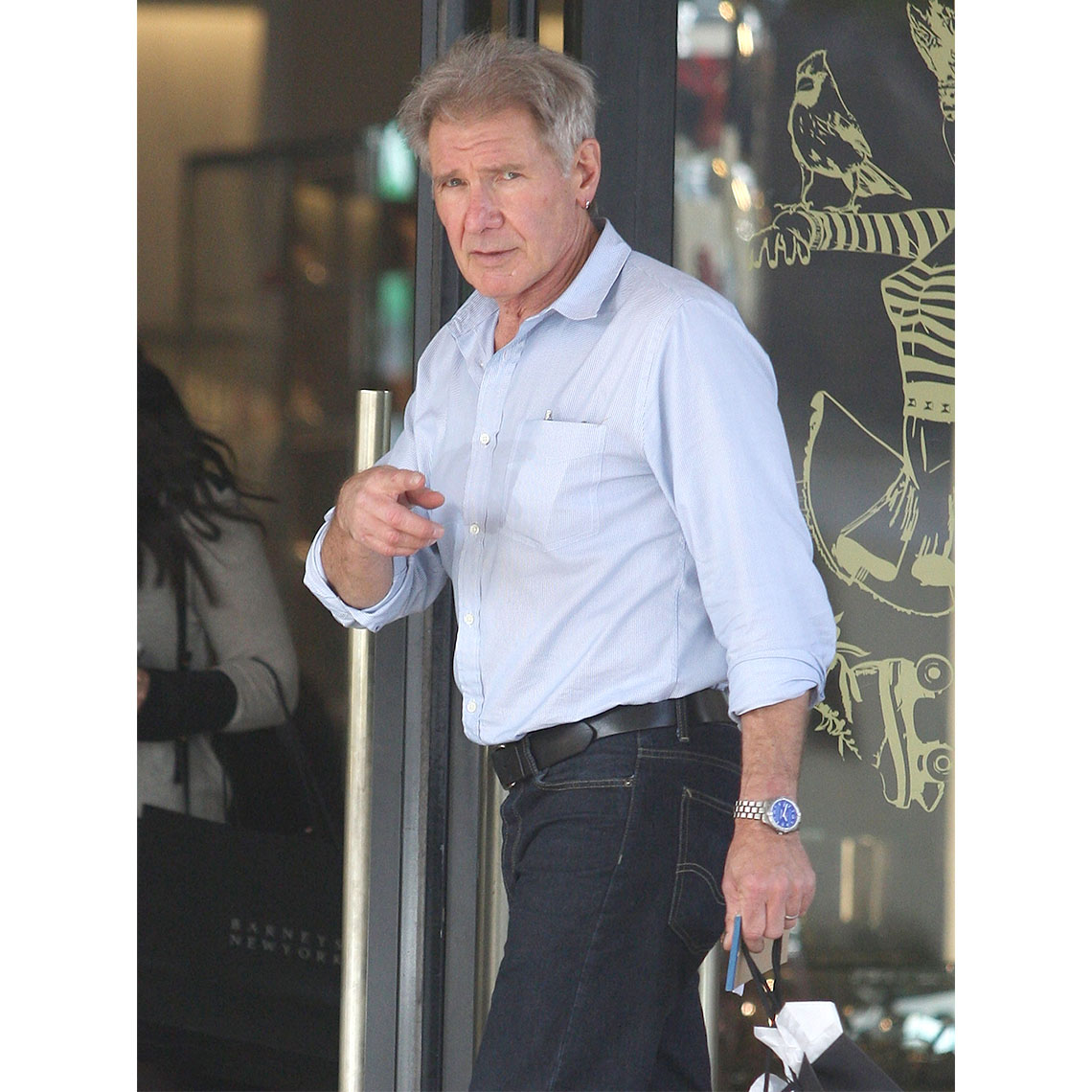 Harrison Ford en Barney's New York on December 17, 2014 