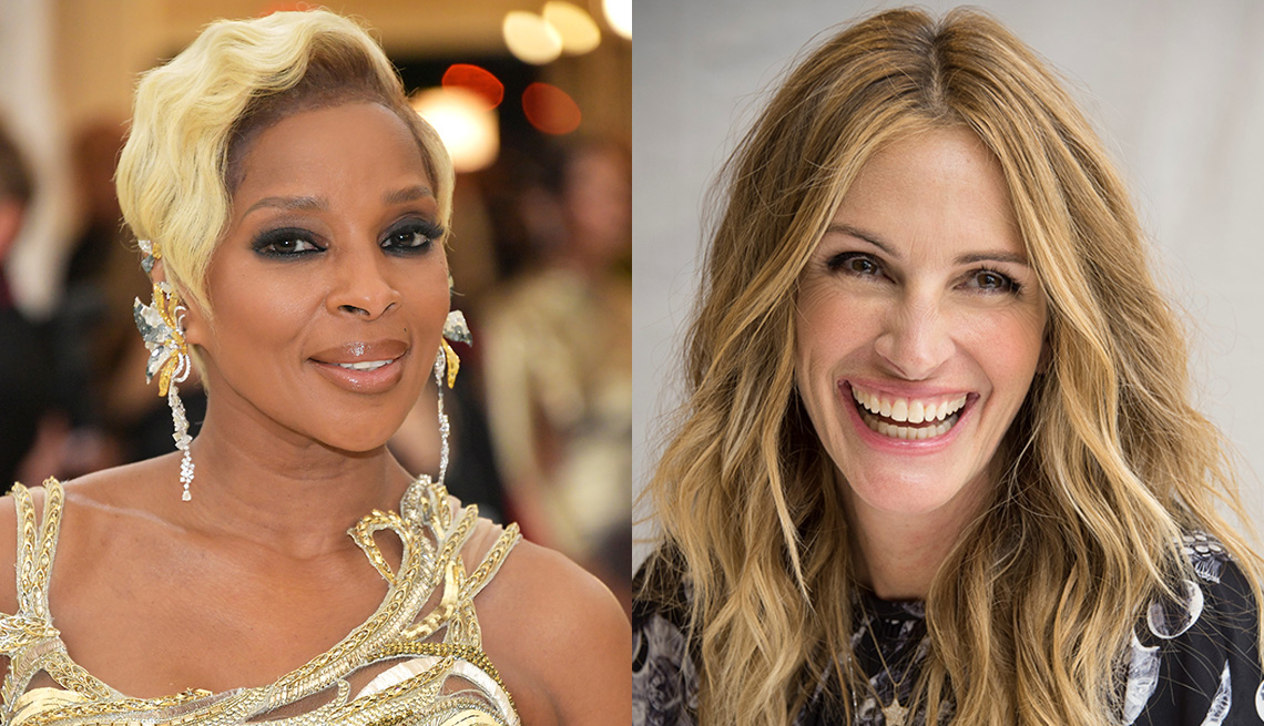 item 4 of Gallery image - Mary J. Blige Julia Roberts with blonde hair.
