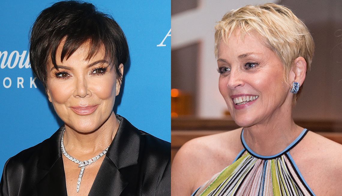 item 9 of Gallery image - Kris Jenner and Sharon Stone with bangs