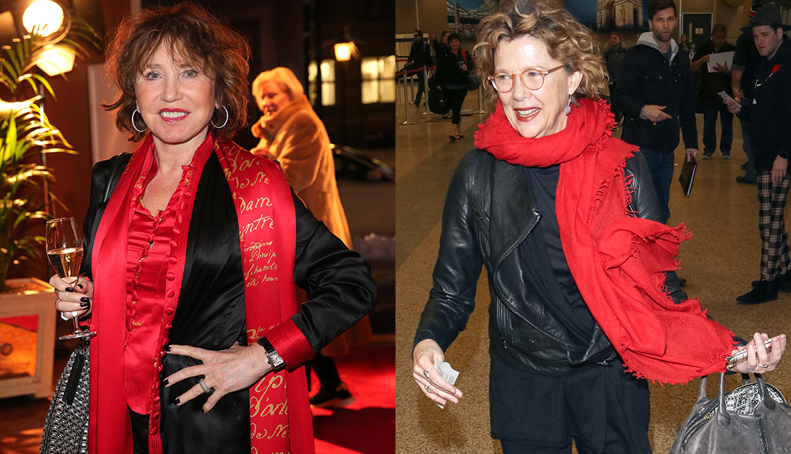 item 3 of Gallery image - Dunja Siegel, Annette Bening with red scarfs