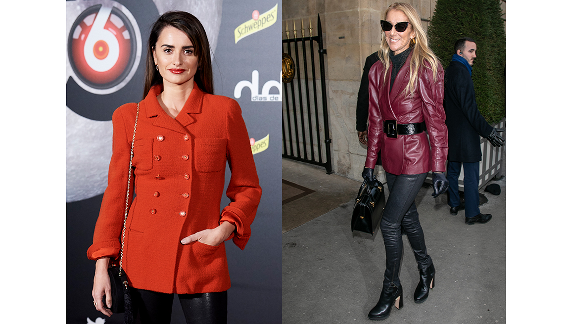 item 5 of Gallery image -  Penelope Cruz and Celine Dion in various shades of red