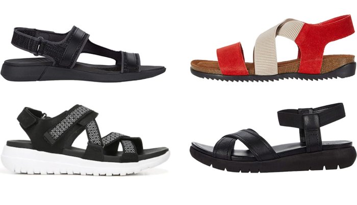 item 8 of Gallery image Hush Puppies Willa Knit Rafter in Black Knit David Tate Clear in Red Naturalizer Lily in Black Leather Ryka Isora Womens Sandals in Black