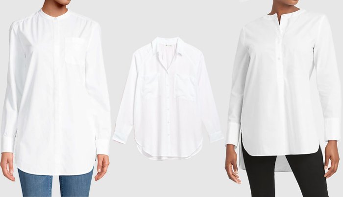 item 9 of Gallery image Lands’ End Women's Cotton A-Line Long Sleeve Tunic Top; Lou & Grey Fluid Twill Pocket Tunic Shirt; Banana Republic Poplin Tunic