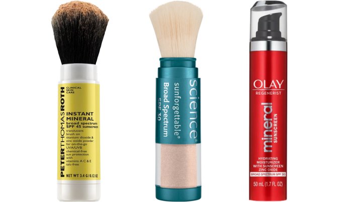 item 9 of Gallery image Peter Thomas Roth Instant Mineral Broad Spectrum SPF 45 Sunscreen; Colorescience Sunforgettable Brush-On Sunscreen; Olay Regenerist Mineral Sunscreen Hydrating Moisturizer SPF 30