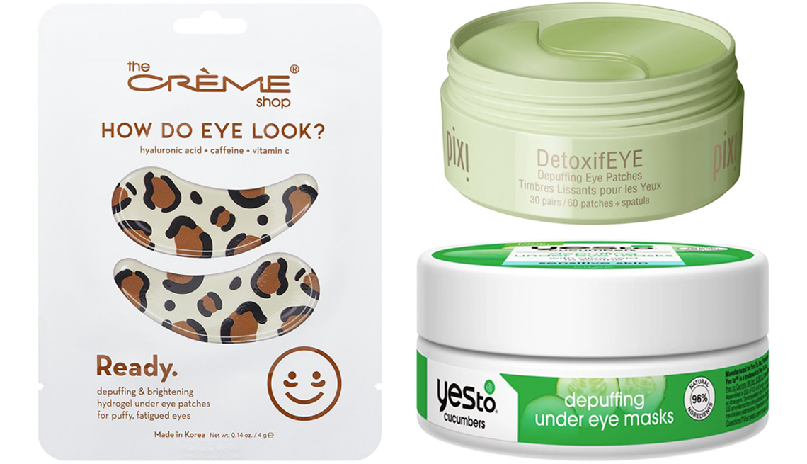 item 5 of Gallery image - The Creme Shop How Do Eye Look? Depuffing & Brightening Eye Mask; Pixi DetoxifEYE; Yes to Cucumbers Depuffing Under Eye Masks