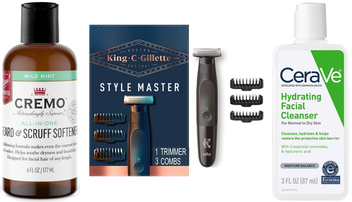 item 10 of Gallery image - Cremo Beard & Scruff Softener in Wild Mint; King C. Gillette XT3000 Men’s Style Master Cordless Stubble Trimmer + 3 Attachment Combs; CeraVe Hydrating Facial Cleanser for Normal to Dry Skin with Hyaluronic Acid