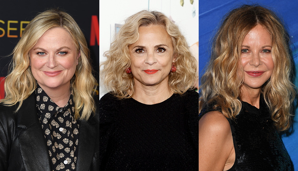 item 9 of Gallery image - Amy Poehler, Amy Sedaris and Meg Ryan each with shoulder length hair with waves