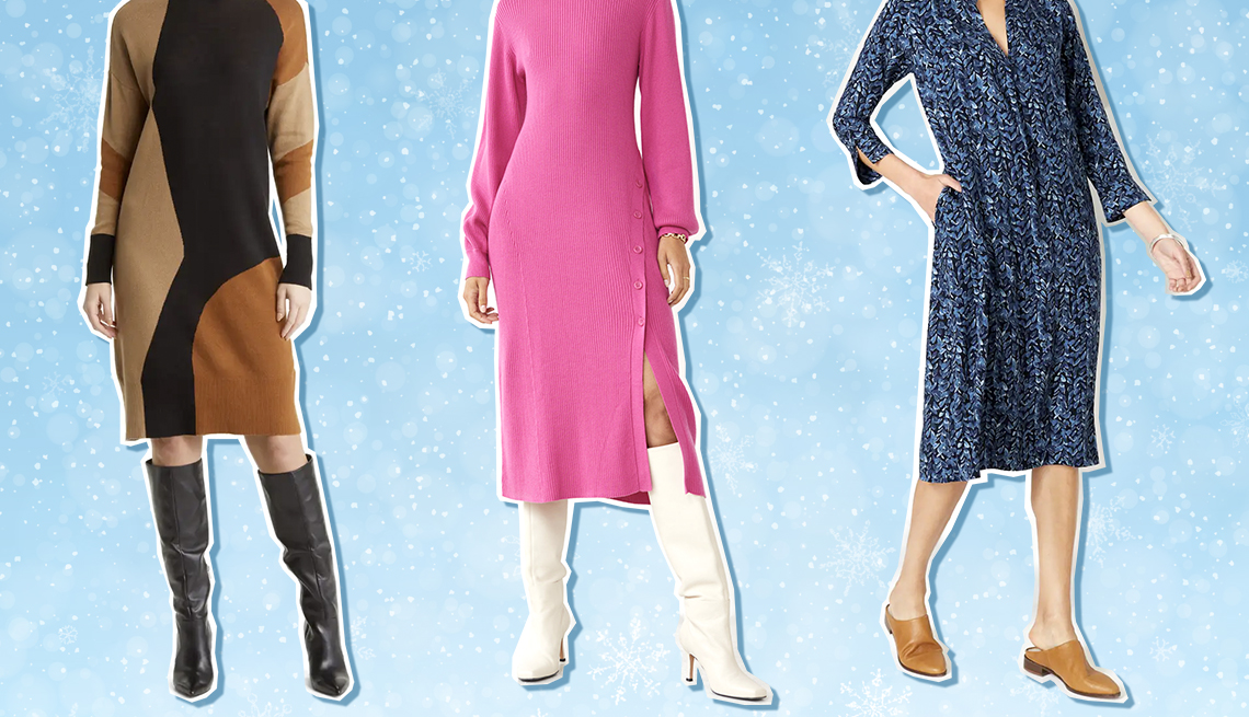 ropa de invierno mujer, vestidos de invierno, traje de invierno