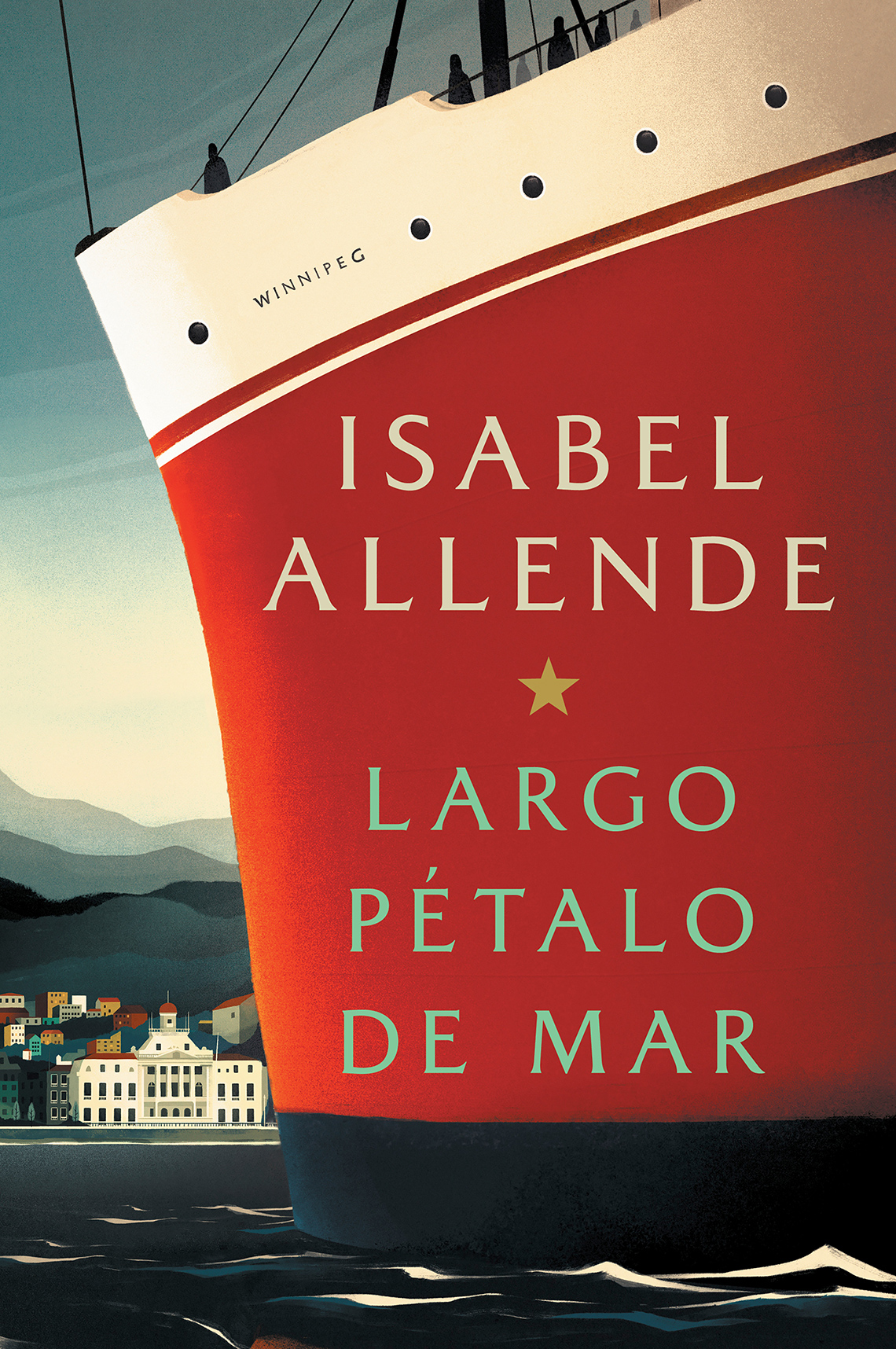 Portada de Largo pétalo de mar de Isabel Allende.