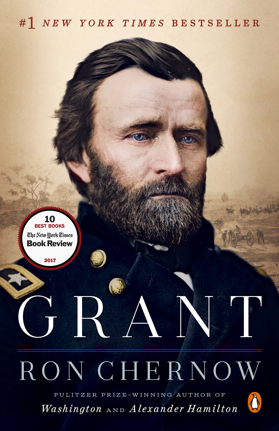 book cover for grant by ron chernow a bio of ulysses grant