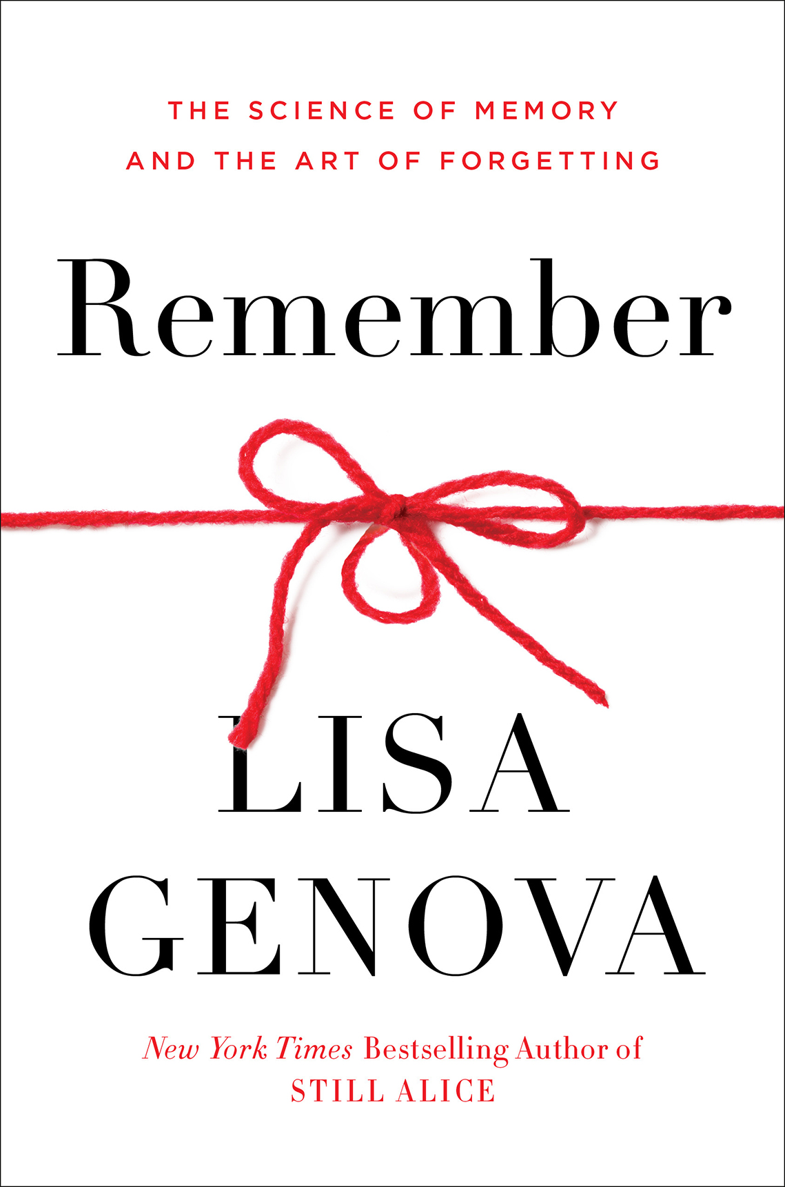 Portada del libro "Remember" por Lisa Genova.  