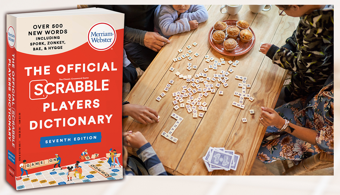 The Official Scrabble Players Dictionary, people playing Scrabble