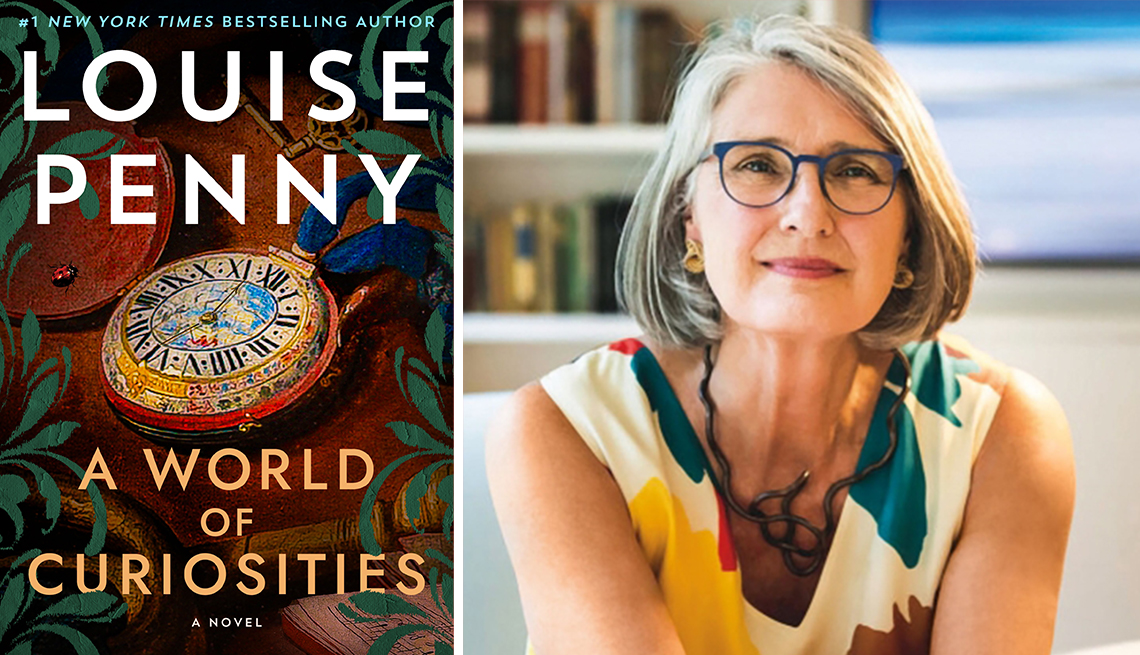 A World of Curiosities, by Louise Penny, and portrait of the author 