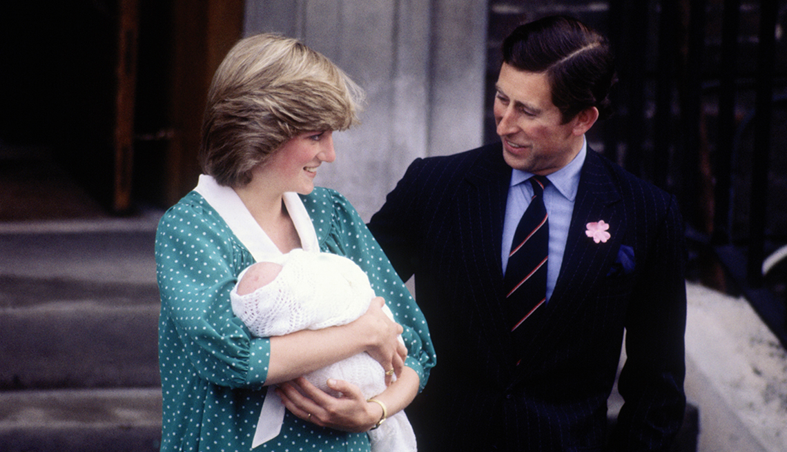 item 1 of Gallery image - New born Prince William with Diana, Princess of Wales and Prince Charles leave St. Mary's hospital on June 22, 1982 in Paddington, London, England.
