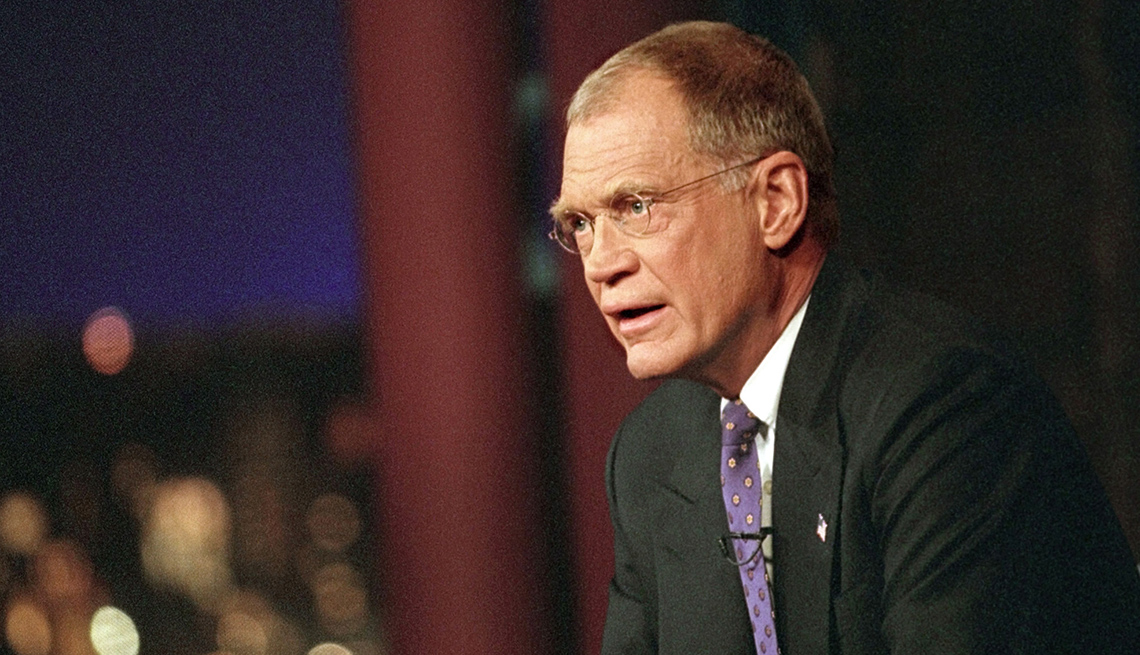 David Letterman during the opening of the Late Show with David Letterman on Monday, September 17, 2001