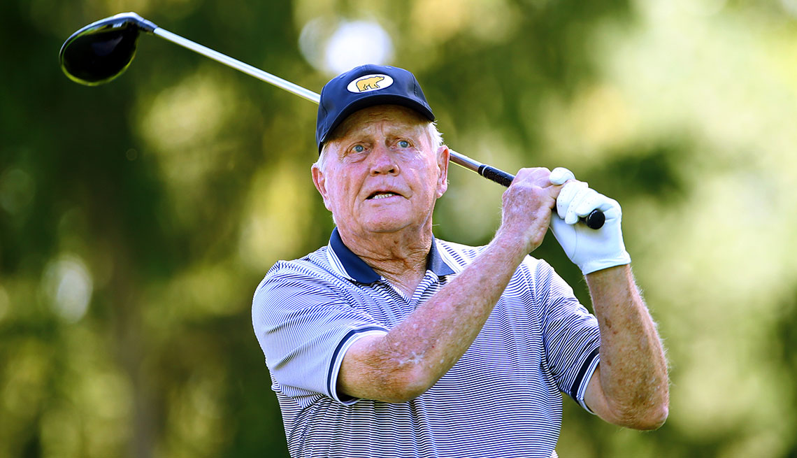 item 8 of Gallery image - Retired professional golfer Jack Nicklaus hits from the 15th tee during the celebrity shootout after the conclusion of the second round of The Ally Challenge presented by McLaren at Warwick Hills Golf &amp; Country Club, Grand Blanc, MI, USA Saturday, Sep