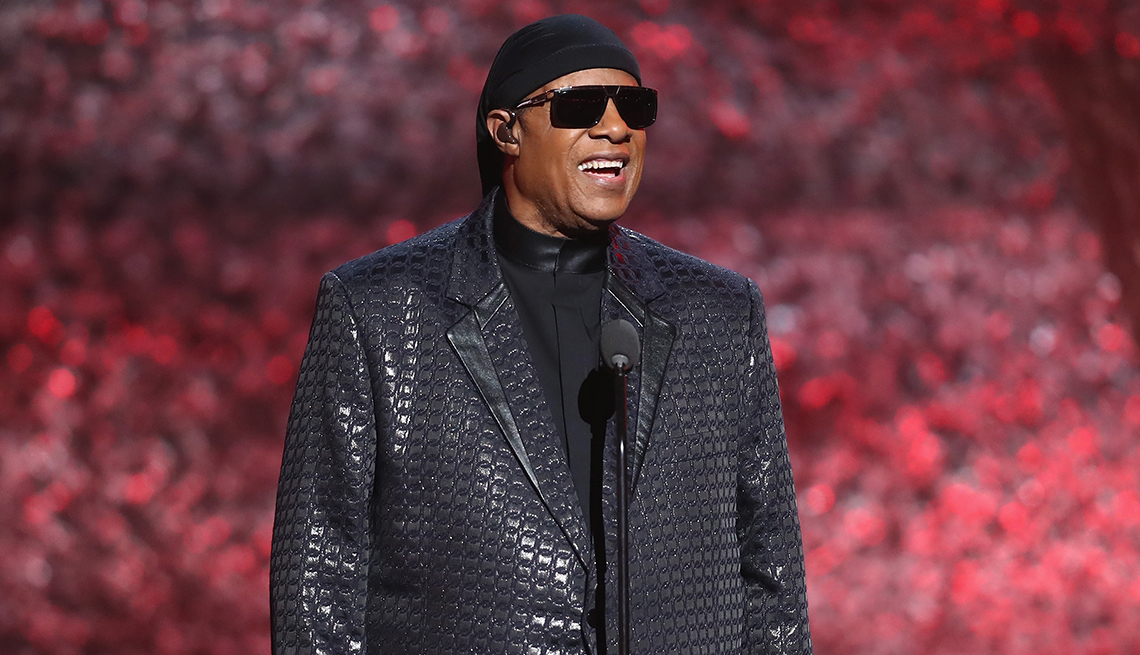 item 8 of Gallery image - Stevie Wonder speaks onstage during Motown 60 A Grammy Celebration in Los Angeles California
