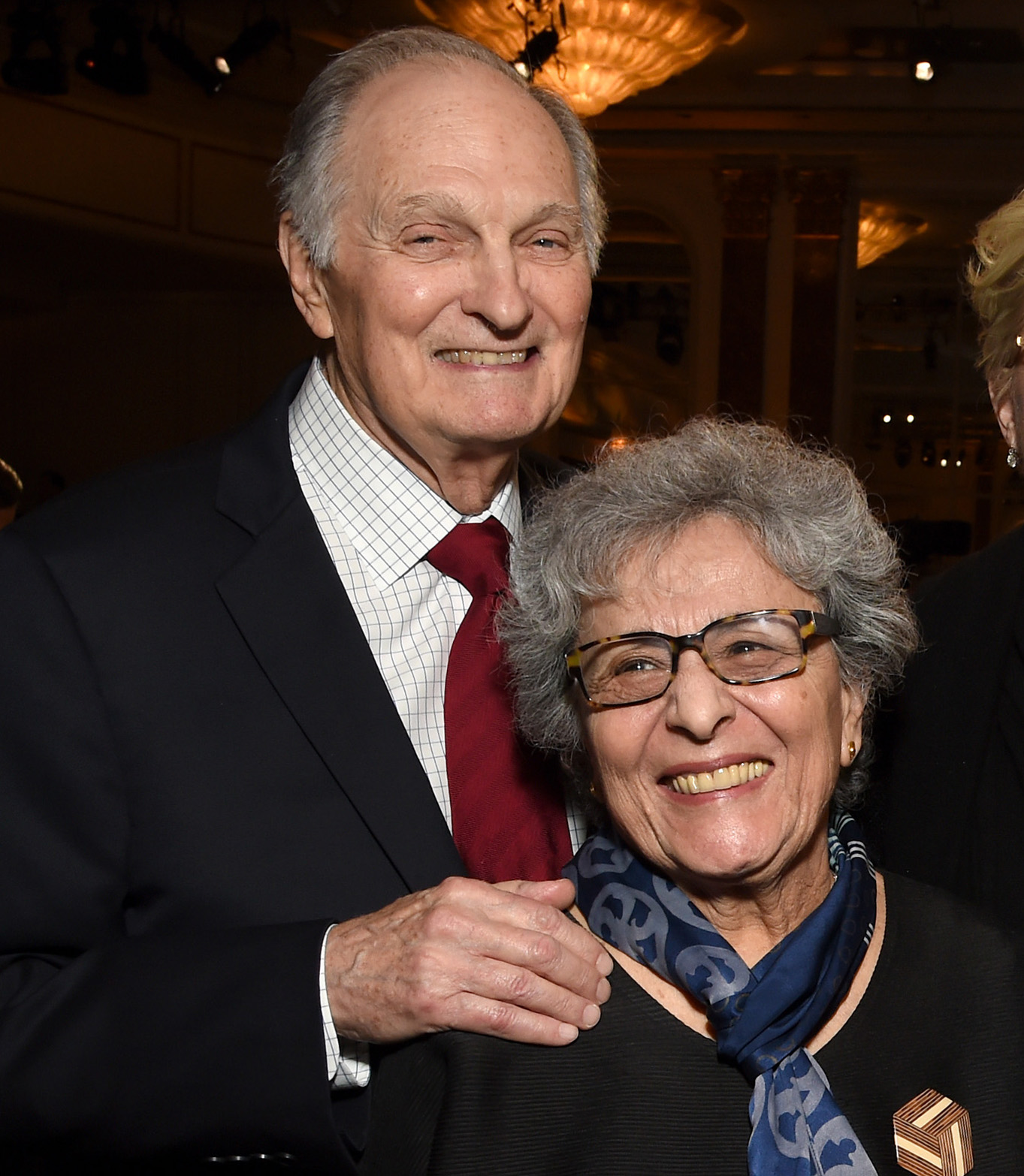 actor alan alda and his wife arlene smiling at a hollywood event