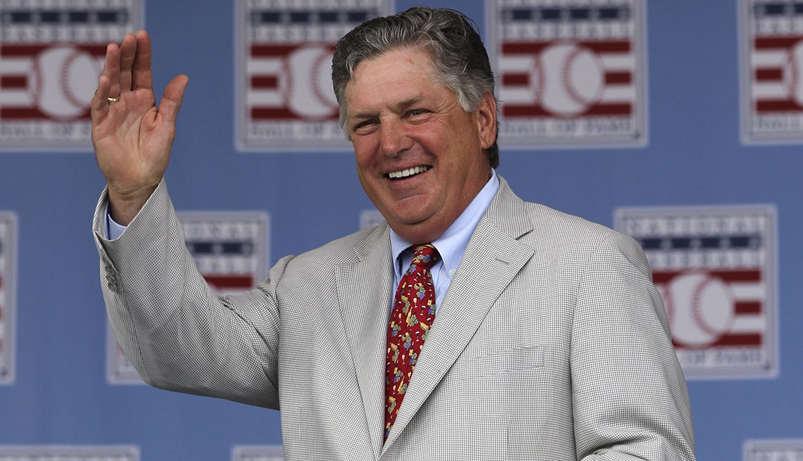 item 23 of Gallery image - Baseball Hall of Fame pitcher Tom Seaver waves during induction ceremony