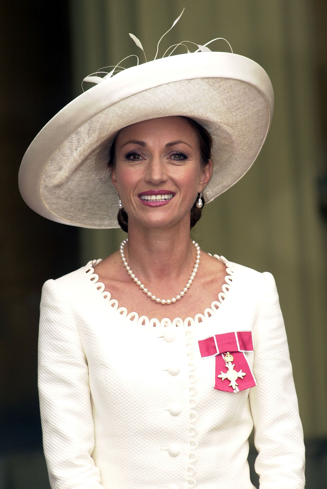 Actress Jane Seymour at Buckingham Palace after receiving an OBE from Queen Elizabeth II