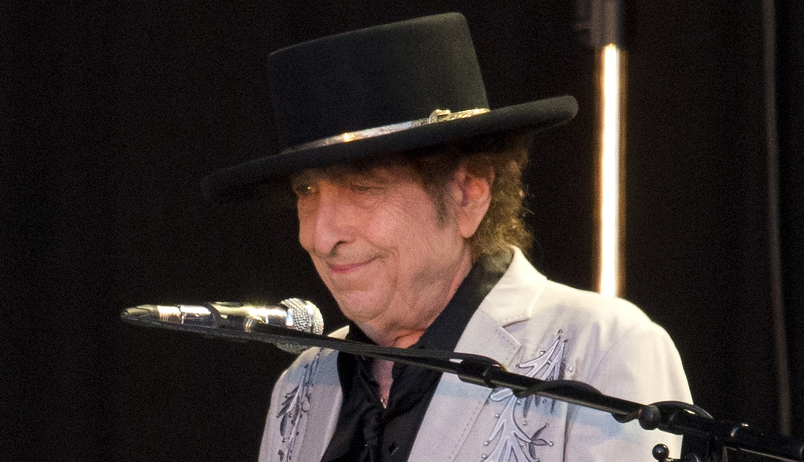 item 8 of Gallery image - Bob Dylan playing the piano at British Summer Time in London