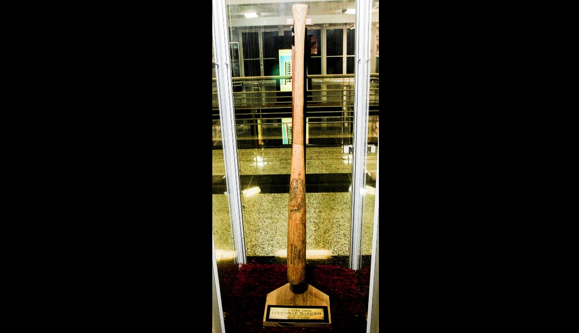 item 4 of Gallery image - One of the three bats Roberto Clemente used in the game where he got his 3,000th major league hit