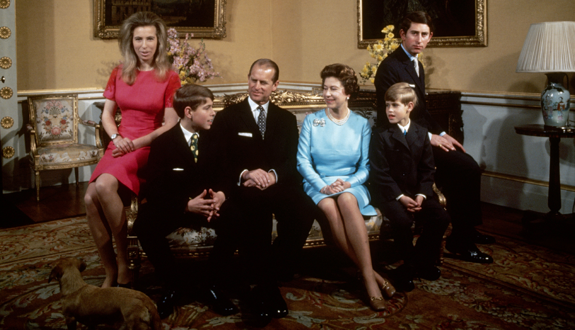 La familia real en el Palacio de Buckingham.