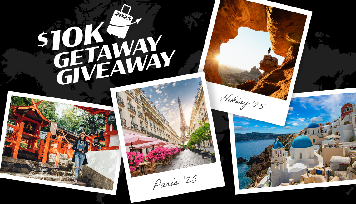 Enter AARP's $10K Getaway Giveaway by 8/31!