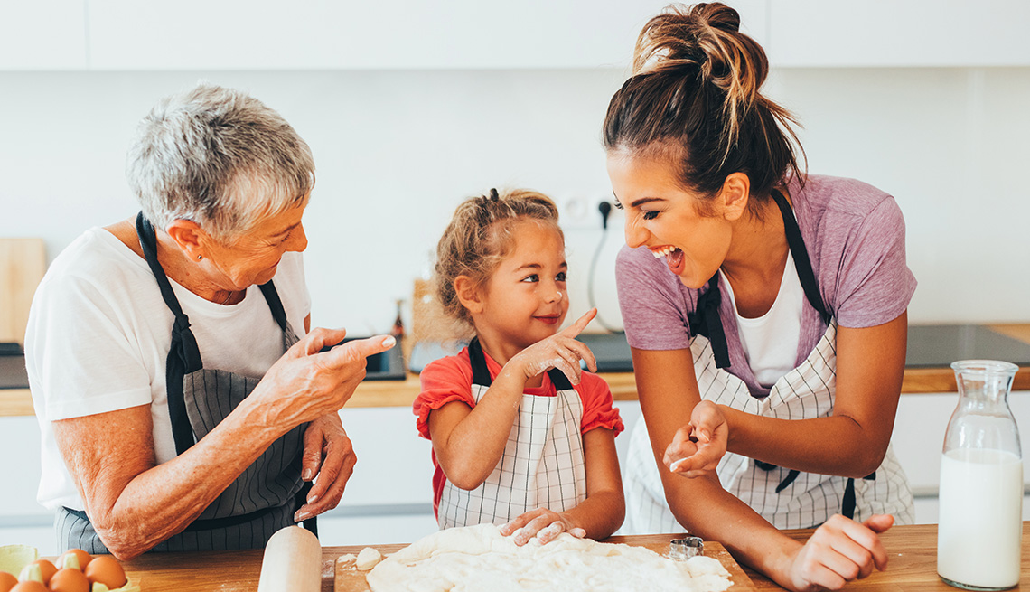 A family baking