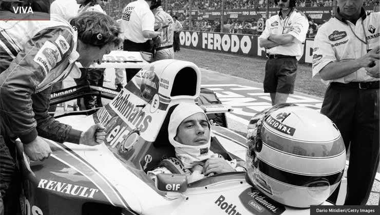 Brazilian Race Care Driver Ayrton Senna