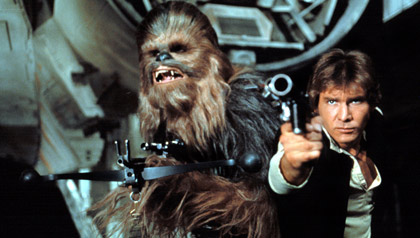 A still of Harrison Ford as Han Solo in Star Wars
