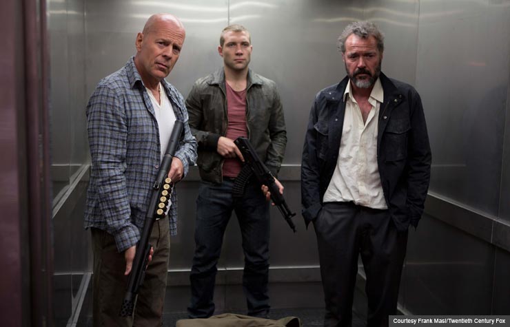 Bruce Willis, Jai Courtney and Sebastian Koch in A Good Day to Die Hard