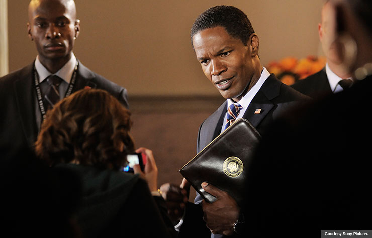 Jamie Foxx and Channing Tatum star in White House Down (Courtesy Sony Pictures)