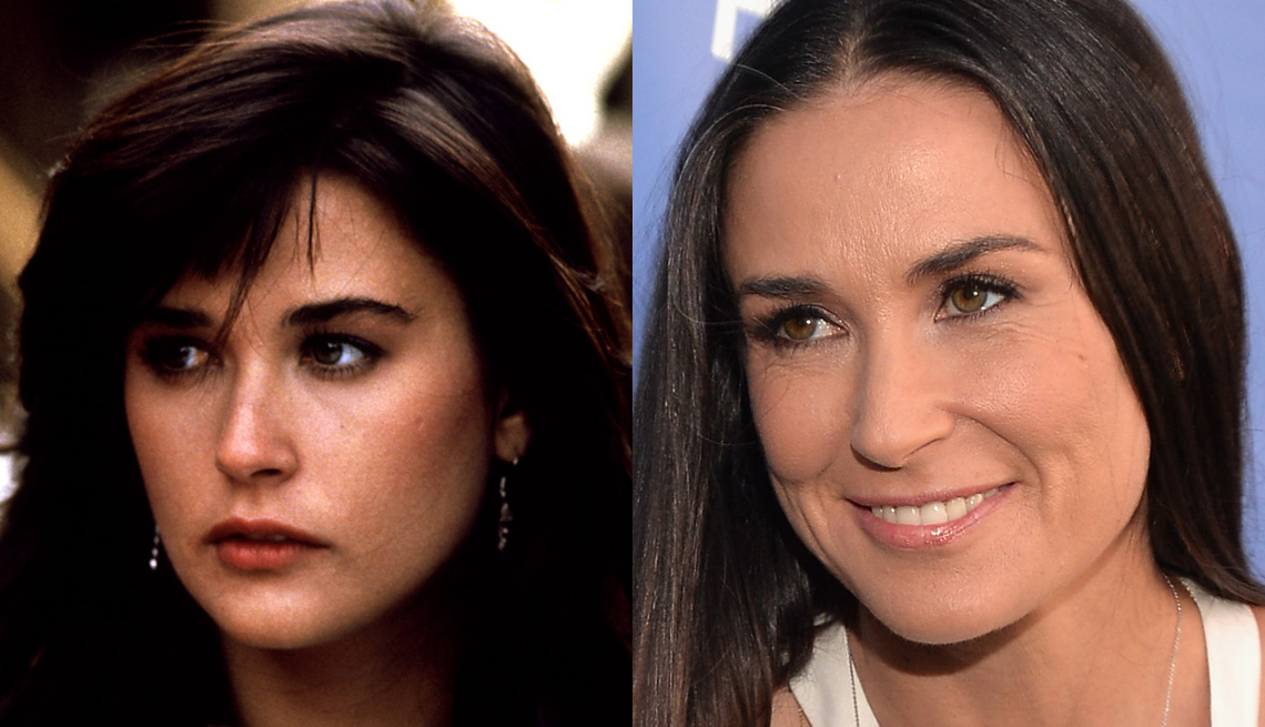 Demi Moore, Actress, Portrait, The 80s, The Brat Pack Then And Now