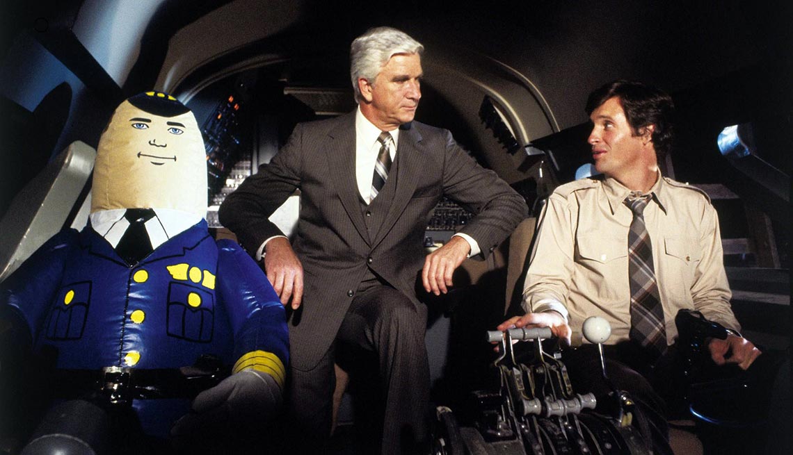 Leslie Nielsen and Robert Hays in 'Airplane!'