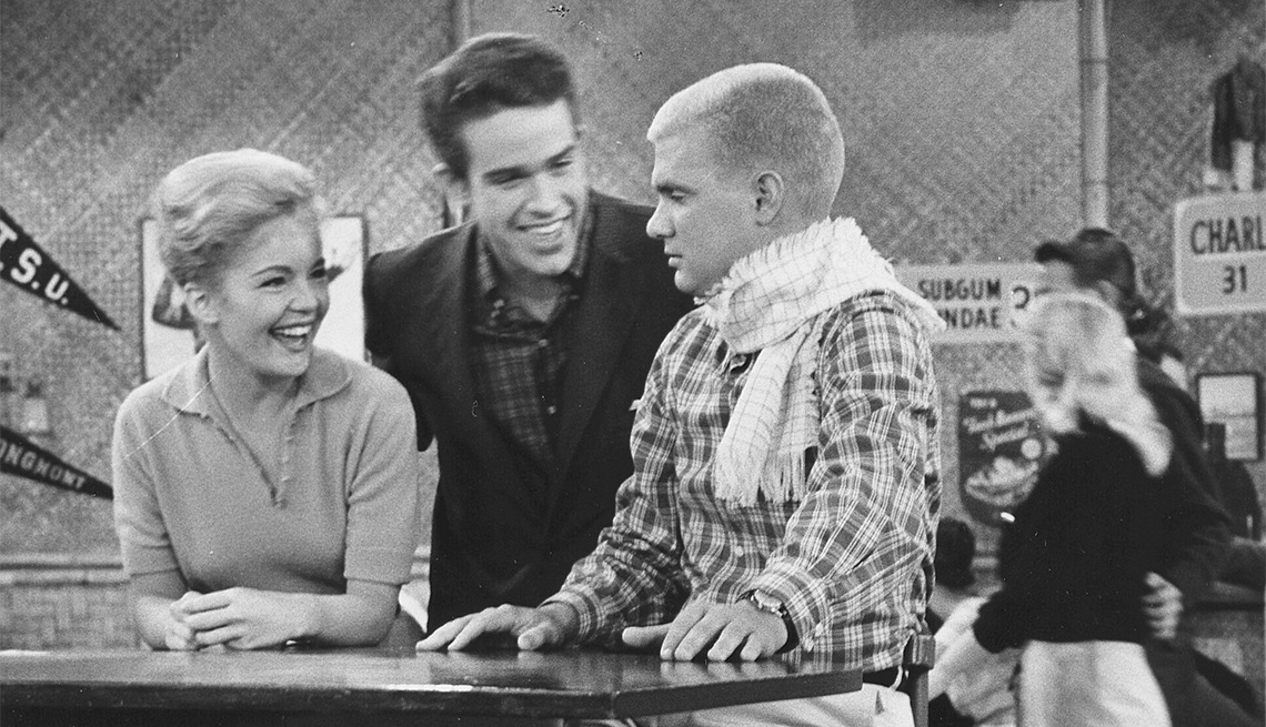 Tuesday Weld, Warren Beatty and Dwayne Hickman in 'The Many Loves of Dobie Gillis'