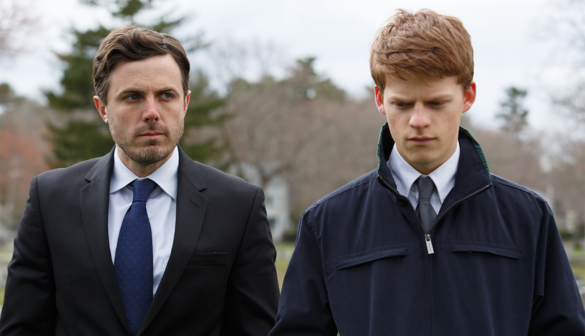 Casey Affleck and Lucas Hedges in 'Manchester by the Sea', movies for grownups 2016