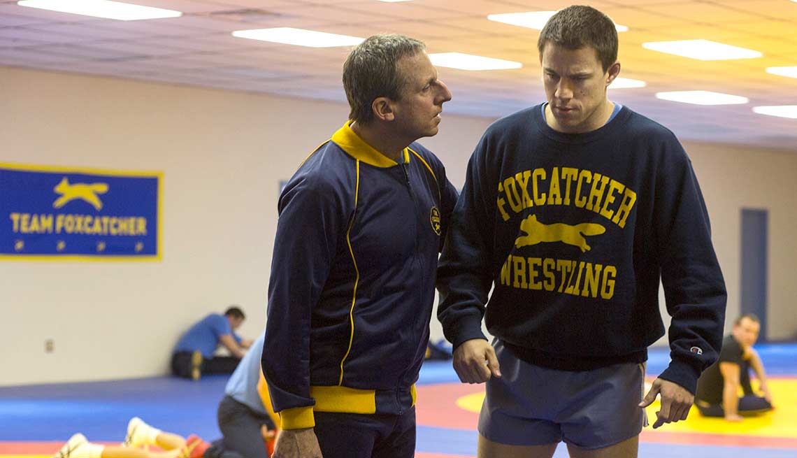 Steve Carrell and Channing Tatum Star in Foxcatcher.