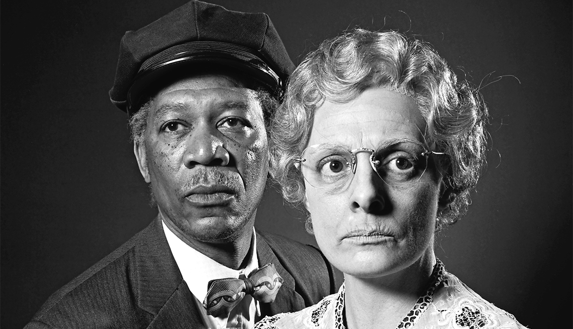 Morgan Freeman and Dana Ivey in off-Broadway production of 'Driving Miss Daisy'