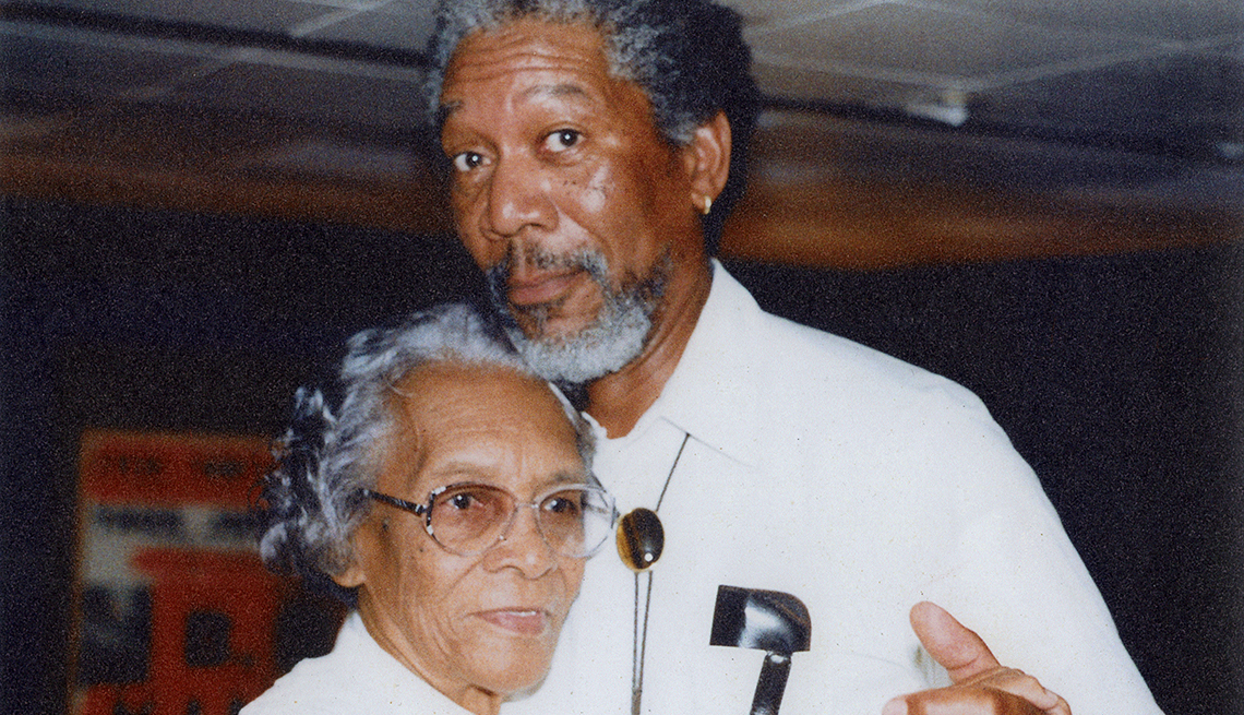 Morgan Freeman and his mother
