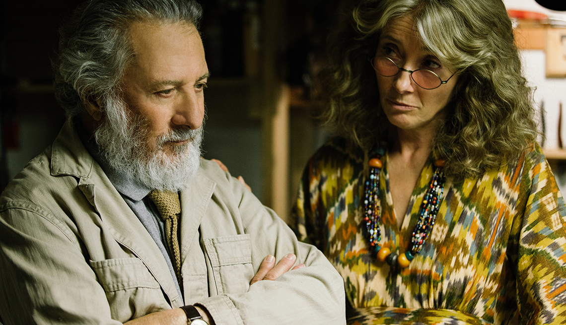 Dustin Hoffman and Emma Thompson in 'The Meyerowitz Stories'