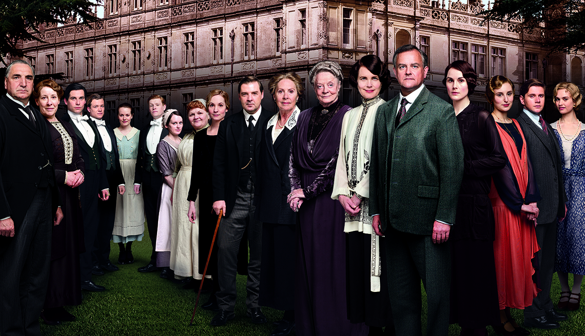 A group shot of the cast of "Downton Abbey"