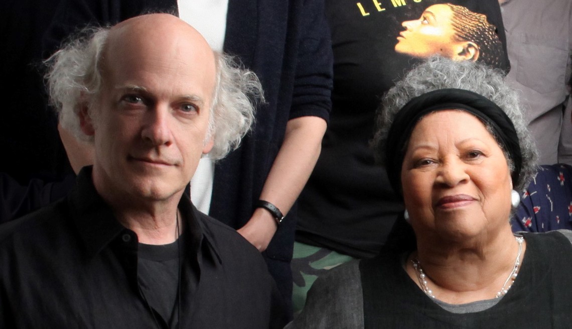 Toni Morrison and Timothy Greenfield-Sanders behind the scenes of Toni Morrison: The Pieces I am.