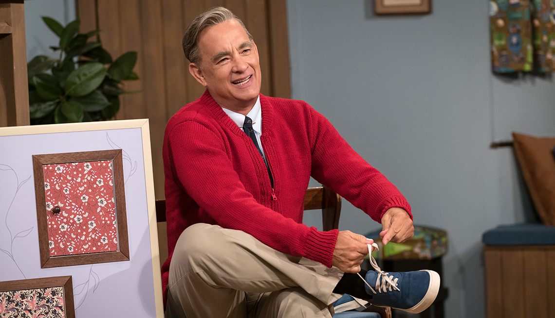 Tom Hanks stars as Mister Rogers in the film A Beautiful Day in the Neighborhood